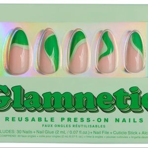 Brand New Glamnetic Press-On Nails Groovy Green